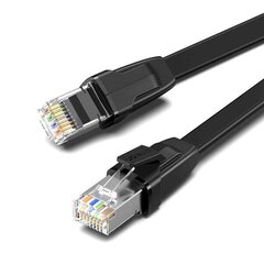 UGREEN NW134 Cat 8 U/FTP Flat Ethernet RJ45 Cable Pure Copper 3m (black) hind ja info | Kaablid ja juhtmed | kaup24.ee