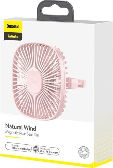 Car fan / fan Baseus Natural Wind (pink) hind ja info | Turvasüsteemid ja 12V seadmed | kaup24.ee