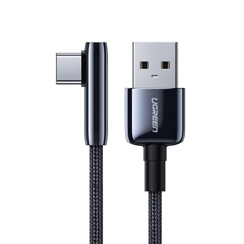 Ugreen küünarnukk USB – USB-tüüpi C kaabel 5 A Quick Charge 3.0 AFC FCP 1 m must (70432 US313) цена и информация | Mobiiltelefonide kaablid | kaup24.ee