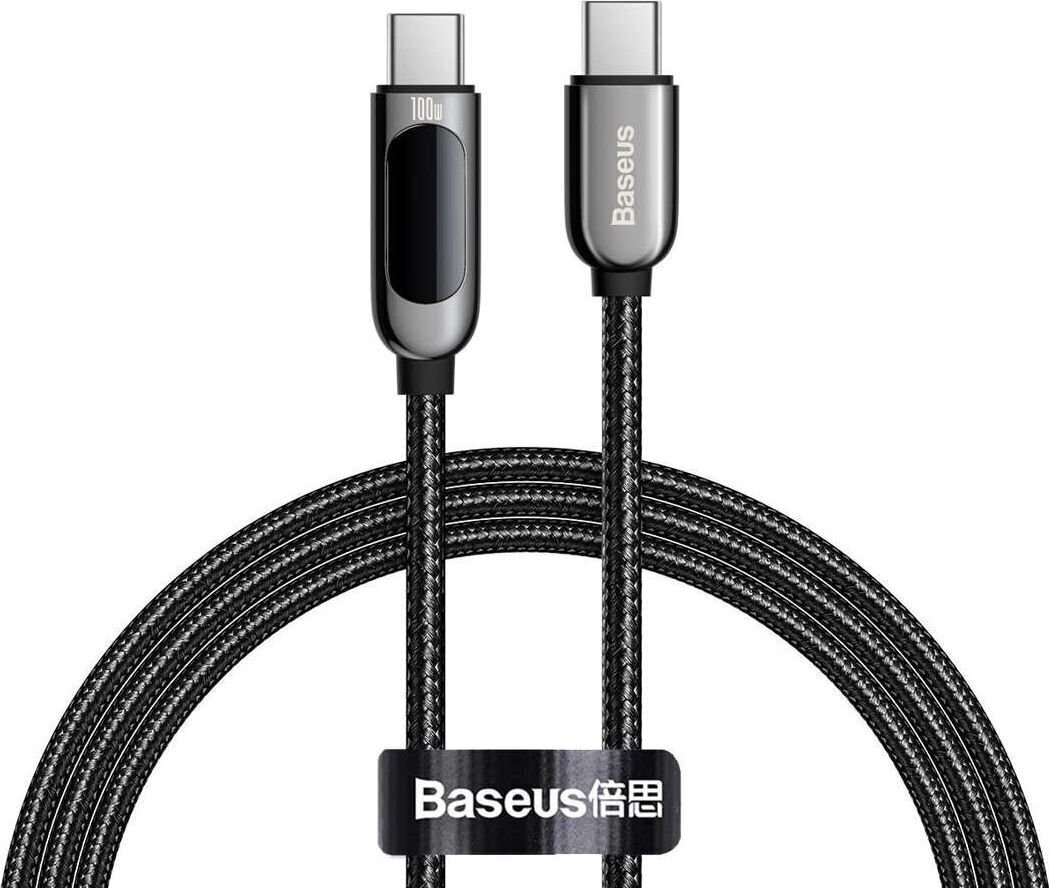 Baseus Display Cable USB-C to Type-C 100W 1m (black) цена и информация | Mobiiltelefonide kaablid | kaup24.ee