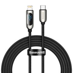 USB-C cable for Lightning Baseus Display, PD, 20W, 2m (black) hind ja info | Mobiiltelefonide kaablid | kaup24.ee