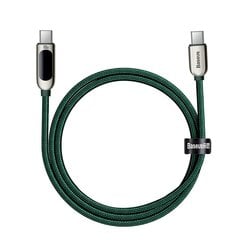 Baseus Display Cable USB-C to USB-C 100W 1m (green) hind ja info | Mobiiltelefonide kaablid | kaup24.ee