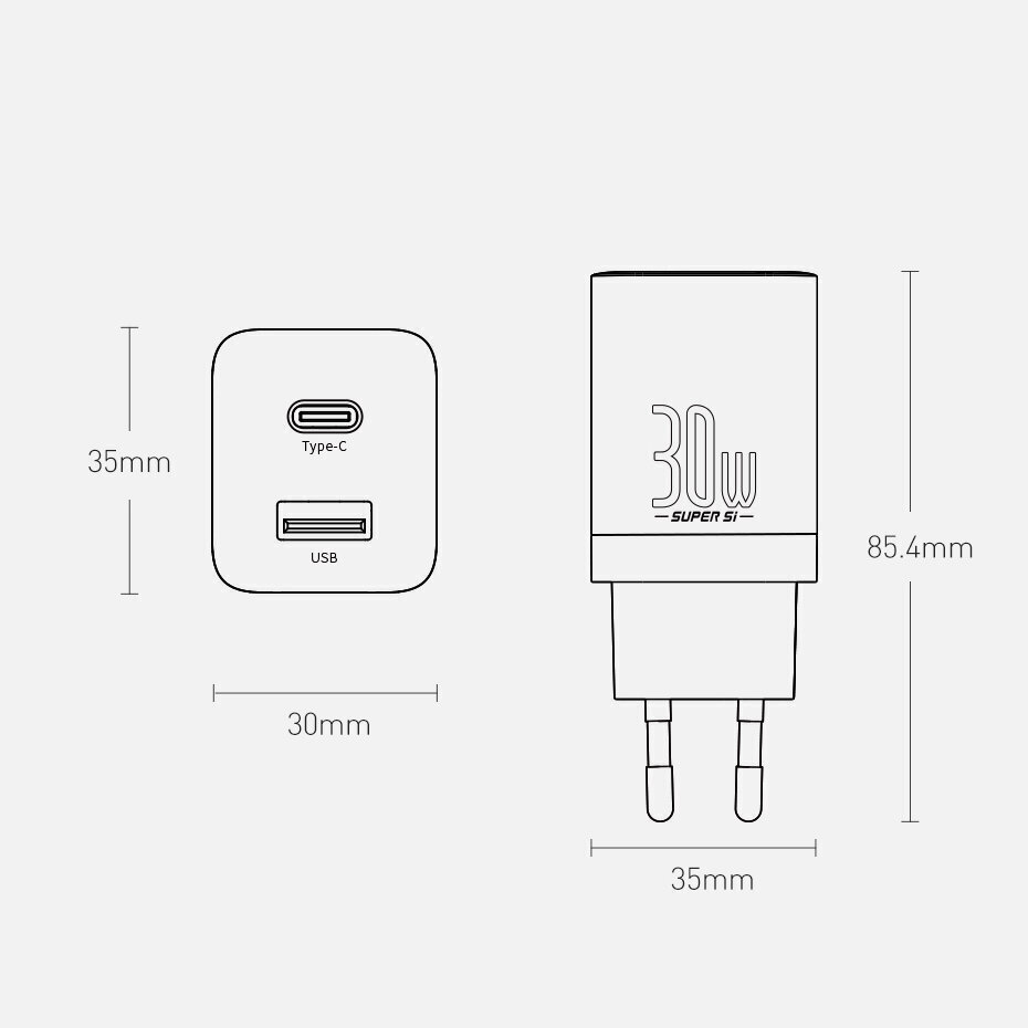 Baseus CCSUPP-E01 AC hind ja info | Mobiiltelefonide laadijad | kaup24.ee