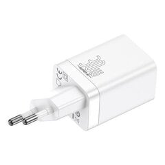 Быстрое зарядное устройство Baseus Super Si Pro USB + USB-C 30 Вт (белое) цена и информация | Зарядные устройства для телефонов | kaup24.ee