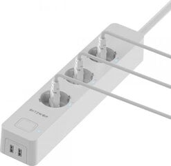 Blitzwolf BW-SHP9 Smart Power Strip 3300W 3 Outlets EU with Dual USB 2.4A цена и информация | Удлинители | kaup24.ee