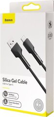 Прочный кабель Baseus USB - USB Type C 3 A, 1 м, 480 Мбит/с, черный (CATGJ-01) цена и информация | Кабели для телефонов | kaup24.ee