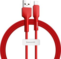 Кабель Baseus прочный USB - Lightning 2,4 А, 1 м, 480 Мбит/с, красный (CALGJ-09) цена и информация | Кабели для телефонов | kaup24.ee