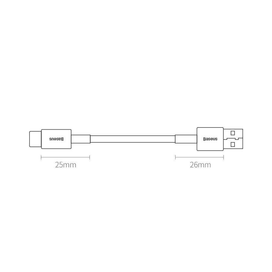 Baseus Superior USB - USB Typ C fast charging data cable 66 W (11 V / 6 A) Huawei SuperCharge SCP 1 m black (CATYS-01) цена и информация | Mobiiltelefonide kaablid | kaup24.ee