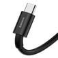 Baseus Superior USB - USB Typ C fast charging data cable 66 W (11 V / 6 A) Huawei SuperCharge SCP 1 m black (CATYS-01) hind ja info | Mobiiltelefonide kaablid | kaup24.ee