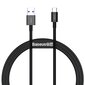 Baseus Superior USB - USB Typ C fast charging data cable 66 W (11 V / 6 A) Huawei SuperCharge SCP 1 m black (CATYS-01) цена и информация | Mobiiltelefonide kaablid | kaup24.ee