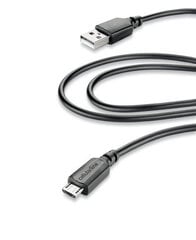 Micro USB 2m kaabel Cellular must цена и информация | Кабели для телефонов | kaup24.ee