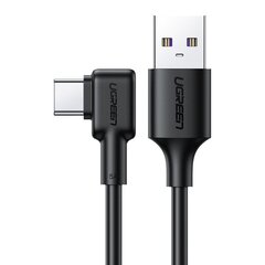 Угловой кабель Ugreen USB - USB Type C 5 A Quick Charge 3.0 SCP FCP, 1 м, черный (60780 US307) цена и информация | Кабели для телефонов | kaup24.ee