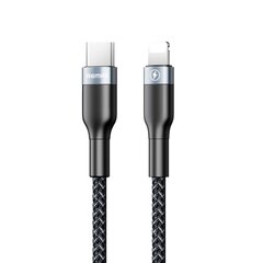 Кабель Remax Sury 2 Series Cable Durable Nylon Braided Wire USB Type C - Lightning 18 W Power Delivery 1 m black (RC-009 black) цена и информация | Borofone 43757-uniw | kaup24.ee