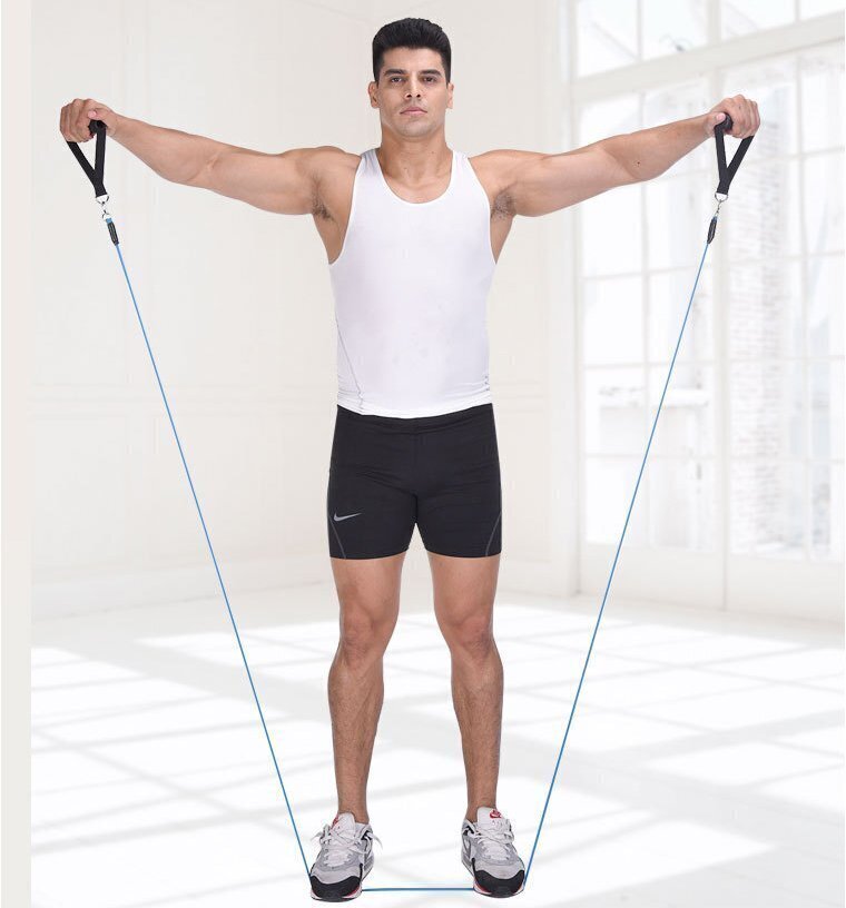 Wozinsky 11 komplekti käepidemetega harjutusvöösid Stretch Fitnessi kodukomplekt sisaldab 5 virnastatavat harjutusriba koos kandekotiga (WRTS5-01) hind ja info | Treeningkummid | kaup24.ee
