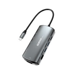 Многофункциональный концентратор Dudao 11w1 USB Type C - USB Type C PD 60 Вт / HDMI / мини-джек 3,5 мм / 1x USB 2.0 / SD - устройство чтения карт памяти micro SD / VGA / RJ45 / 3x USB 3.2 Gen 1, серый (A15Pro grey) цена и информация | Адаптер Aten Video Splitter 2 port 450MHz | kaup24.ee