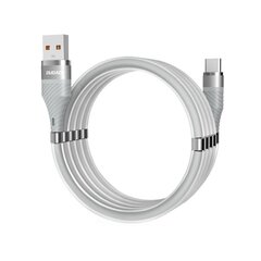 Dudao self-organizing magnetic USB - USB Type C cable 5 A 1 m light gray (L1xsT light gray) цена и информация | Кабели для телефонов | kaup24.ee