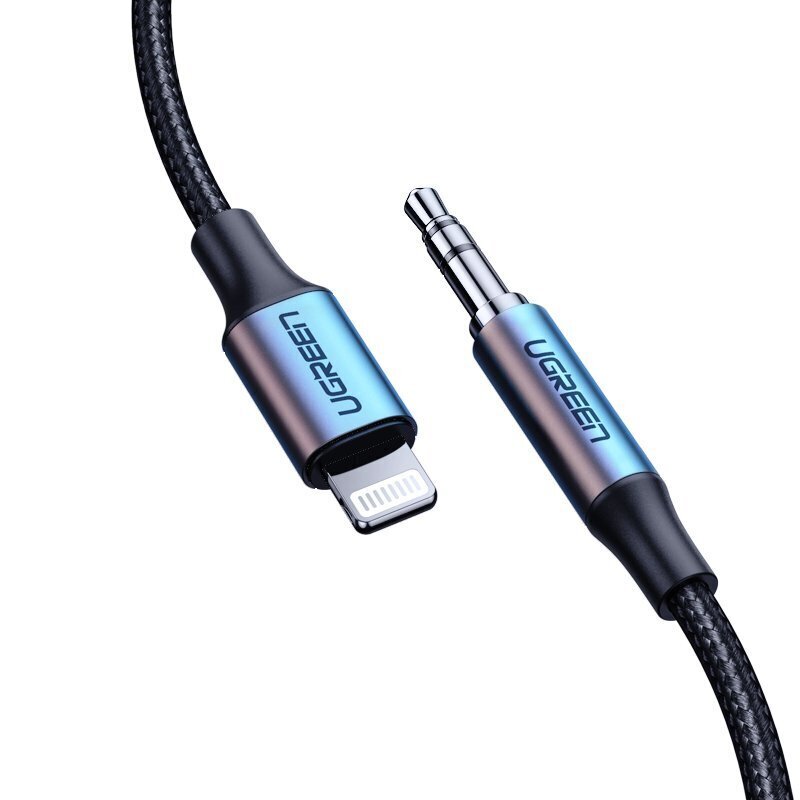 Ugreen MFI Lightning – 3,5 mm minipistikuga helikaabel AUX kõrvaklappide adapter hall (70509) hind ja info | Mobiiltelefonide kaablid | kaup24.ee
