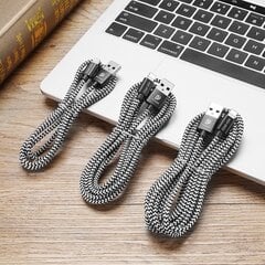 Dux Ducis K-ONE Series set 5x USB - Lightning nylon cable (2x 1 m, 2x 2 m, 1x 3 m) 2 A black цена и информация | Кабели для телефонов | kaup24.ee