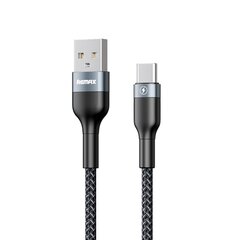 Remax Sury 2 Series Cable Durable Nylon Braided Wire USB - USB Type C 2,1 A 1 m black (RC-064a black) цена и информация | Кабели для телефонов | kaup24.ee