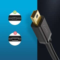Кабель Ugreen USB - mini USB 480 Мбит/с, 3 м, черный (US132 10386) цена и информация | Borofone 43757-uniw | kaup24.ee