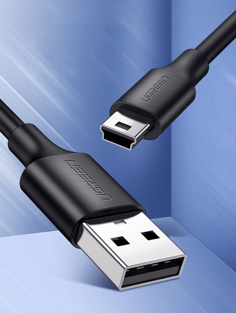 Ugreen USB – mini-USB-kaabel 480 Mbps 3 m must (US132 10386) hind ja info | Mobiiltelefonide kaablid | kaup24.ee