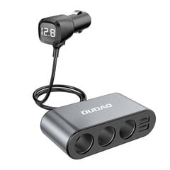 Автомобильное зарядное устройство Dudao 2x USB / 3x разветвитель прикуривателя, черный (R1Pro) цена и информация | Зарядные устройства для телефонов | kaup24.ee