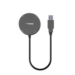 HUB переходник-разветвитель + кабель Dudao 4in1 USB - 1x USB 3.2 Gen 1 / 3x USB 2.0, черный (A15B) цена и информация | Адаптер Aten Video Splitter 2 port 450MHz | kaup24.ee