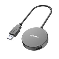 HUB переходник-разветвитель + кабель Dudao 4in1 USB - 1x USB 3.2 Gen 1 / 3x USB 2.0, черный (A15B) цена и информация | Адаптер Aten Video Splitter 2 port 450MHz | kaup24.ee