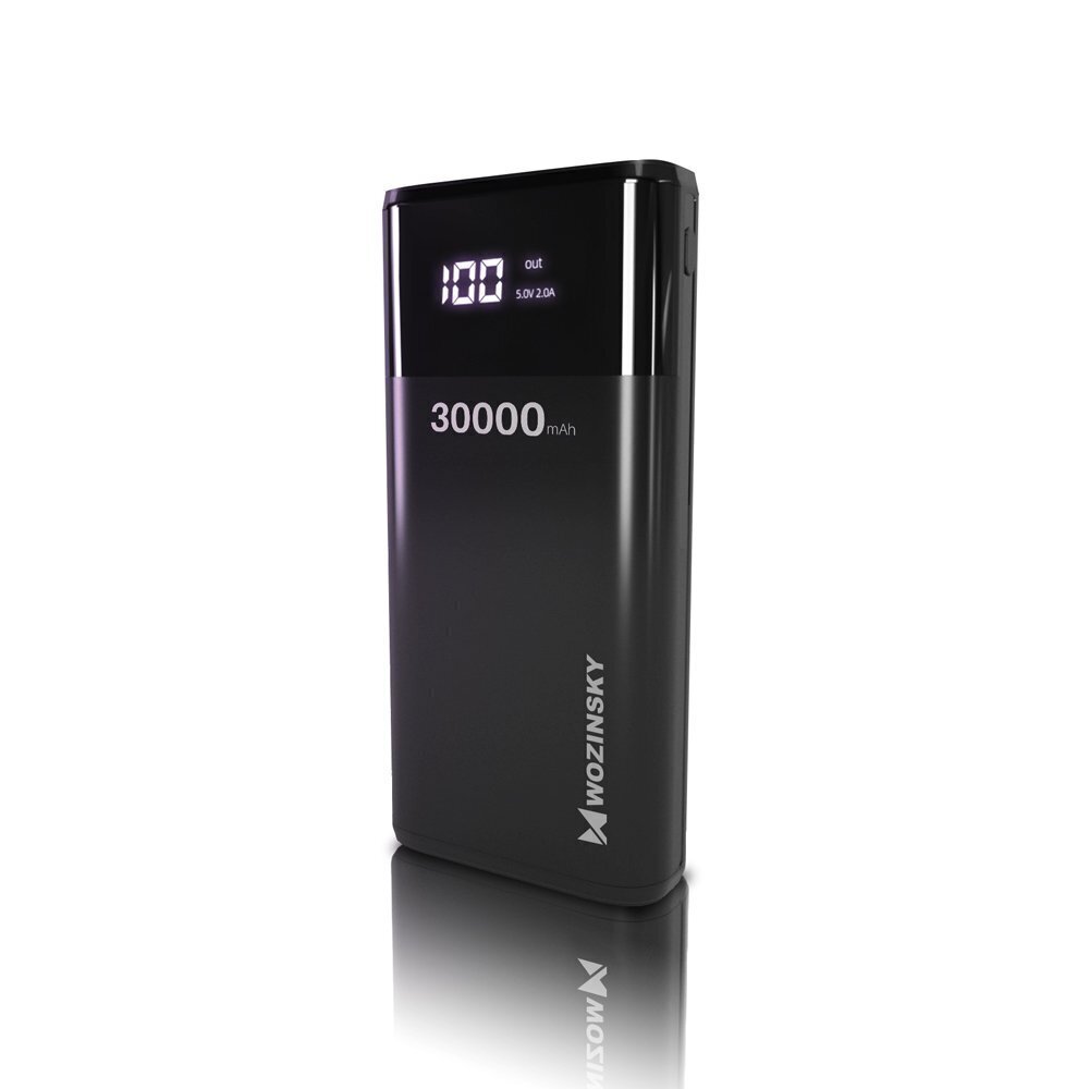 Wozinsky akupank 4 x USB 30000 mAh LCD-ekraaniga 4 A must, WPB-001BK hind ja info | Akupangad | kaup24.ee