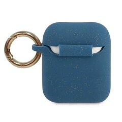 GUACCSILGLBL Guess silikoonümbris for Airpods 1/2 Blue hind ja info | Kõrvaklappide tarvikud | kaup24.ee