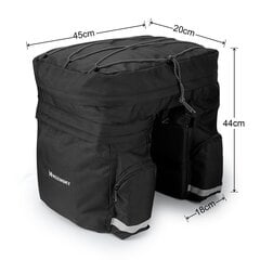 Wozinsky Bicycle Bike Pannier Bag Tagumine pagasiruumi kott õlarihma ja pudelikarbiga 60L must (WBB13BK) цена и информация | Сумки, держатели для телефонов | kaup24.ee