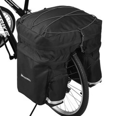 Задняя сумка для багажника с плечевым ремнем и футляром для бутылки Wozinsky Bicycle Pannier Bag, 60л, черный (WBB13BK) цена и информация | Сумки, держатели для телефонов | kaup24.ee