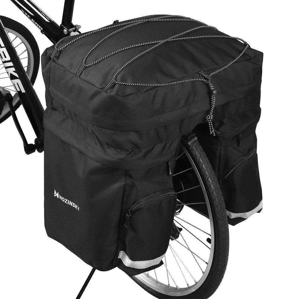 Wozinsky Bicycle Bike Pannier Bag Tagumine pagasiruumi kott õlarihma ja pudelikarbiga 60L must (WBB13BK) hind ja info | Rattakotid ja telefonikotid | kaup24.ee