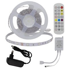 LED-teibikomplekt veekindel 5m ( adapter + IR-kontroller + pult) RGB 60 Diodes/m Optonica hind ja info | LED ribad | kaup24.ee