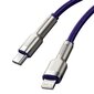Baseus Cafule Series Metal Data USB Type C – Lightning Cable Toitevarustus 20 W 1 m violetne (CATLJK-A05) hind ja info | Mobiiltelefonide kaablid | kaup24.ee