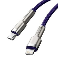 Baseus Cafule Series Metal Data USB Type C - Lightning Cable Power Delivery 20 W 2 m lilla (CATLJK-B05) hind ja info | Mobiiltelefonide kaablid | kaup24.ee