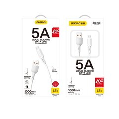 Dudao durable USB cable / micro USB 5 A 1 m white (L7S white) цена и информация | Кабели для телефонов | kaup24.ee