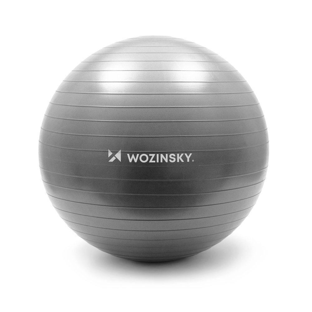 Wozinsky võimlemispall 65cm hõbedane hind ja info | Võimlemispallid | kaup24.ee