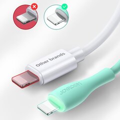 Joyroom USB – välgukaabel 2,4 A 1 m valge (S-1030M8) hind ja info | Mobiiltelefonide kaablid | kaup24.ee