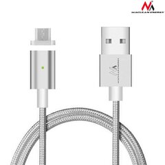 Магнитный кабель micro USB серебристый Maclean Energy MCE 160 цена и информация | Кабели и провода | kaup24.ee