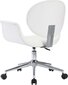 vidaXL Obrotowe krzesła stołowe, 4 szt., białe, sztuczna skóra цена и информация | Söögitoolid, baaritoolid | kaup24.ee