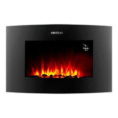 Seina Dekoratiivne Elektrikamin Cecotec Ready Warm 3550 Curved Flames Connected Must 1000 - 2000 W hind ja info | Kaminad | kaup24.ee