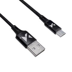 Кабель Wozinsky USB - microUSB 2,4А, 1 м, черный (WUC-M1B) цена и информация | Кабели для телефонов | kaup24.ee