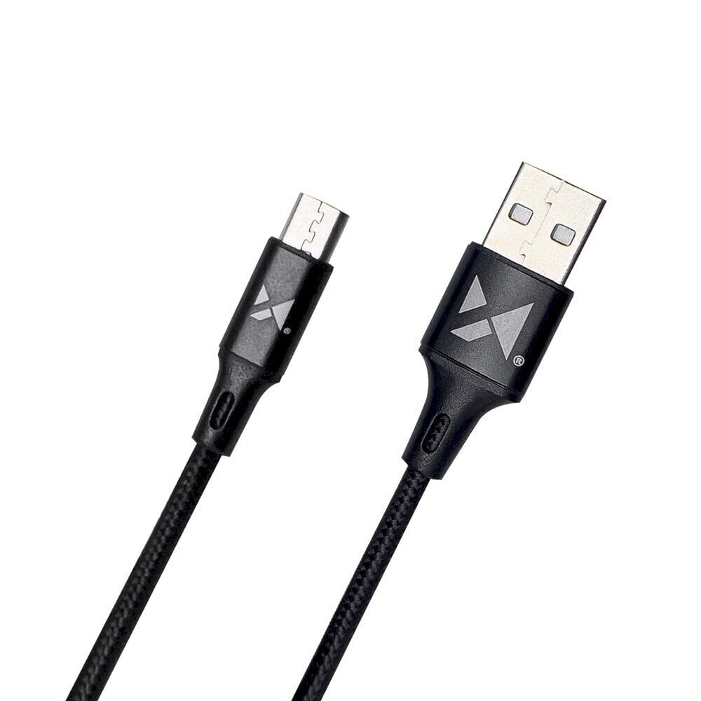 Wozinsky cable USB - microUSB 2,4A 1m black (WUC-M1B) hind ja info | Mobiiltelefonide kaablid | kaup24.ee