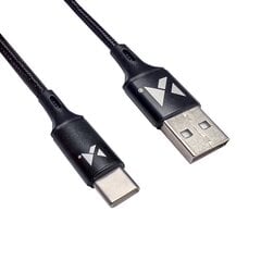 Wozinsky cable USB - USB Type C 2,4A 1m black (WUC-C1B) hind ja info | Mobiiltelefonide kaablid | kaup24.ee