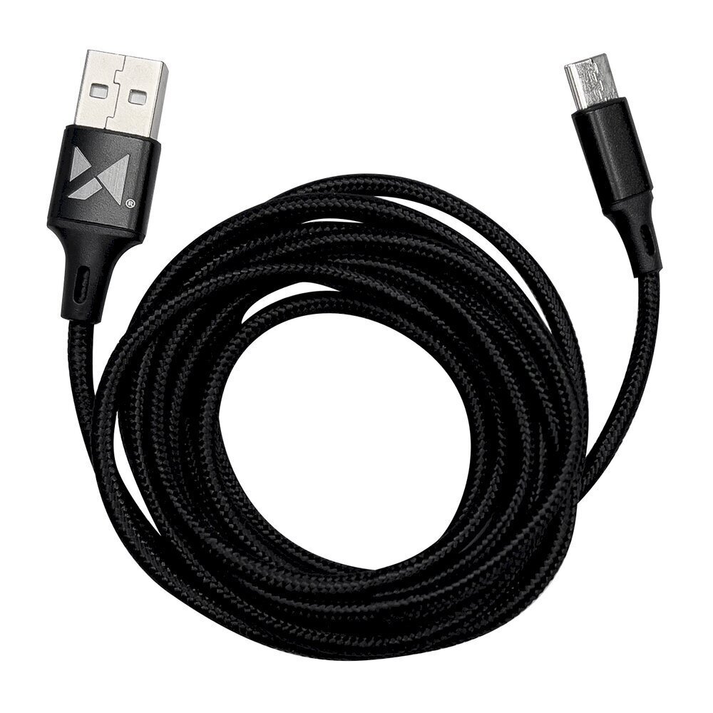 Wozinsky cable USB - USB Type C 2,4A 1m black (WUC-C1B) цена и информация | Mobiiltelefonide kaablid | kaup24.ee