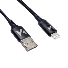 Кабель Wozinsky USB - Lightning 2,4A, 2 м, черный (WUC-L2B) цена и информация | Кабели для телефонов | kaup24.ee