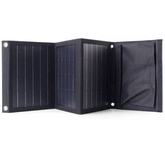 Choetech foldable travel solar solar charger 22W solar panel 2x USB 5V / 2.4A / 2.1A solar panel (82 x 24 cm) black (SC005) цена и информация | Зарядные устройства Power bank | kaup24.ee