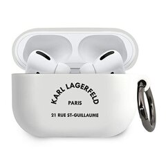 KLACAPSILRSGWH Karl Lagerfeld Rue St Guillaume Silicone Case for Airpods Pro White hind ja info | Telefoni kaaned, ümbrised | kaup24.ee