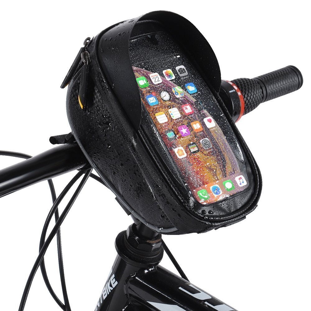 Wozinsky Bicycle Front Frame Handlebar Bag Touch Screen Phone Holder 1L black (WBB16BK) hind ja info | Telefoni kaaned, ümbrised | kaup24.ee